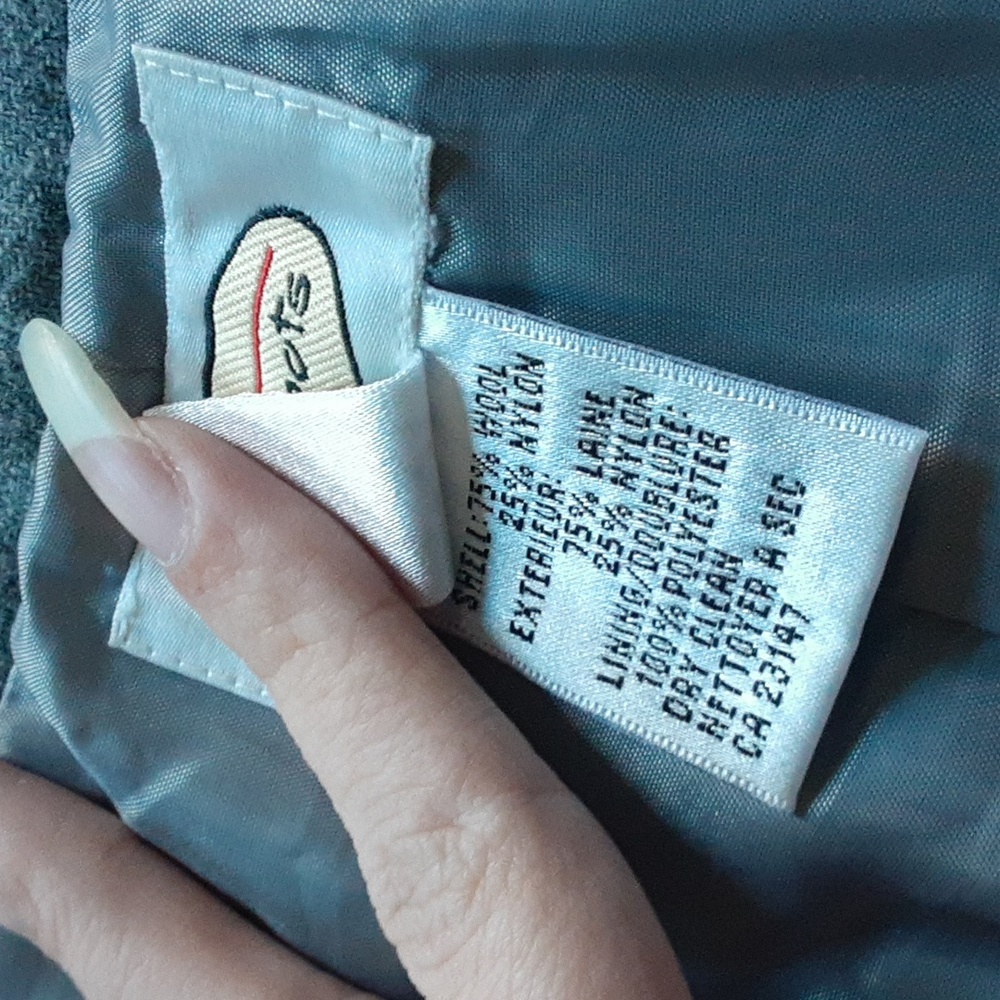 Talbots 75% Wool Gray Square Patterned Lined Pants - image 7